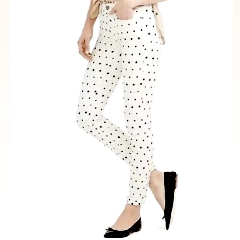 JCREW 8” Rise Toothpick Jeans in Mini Stars